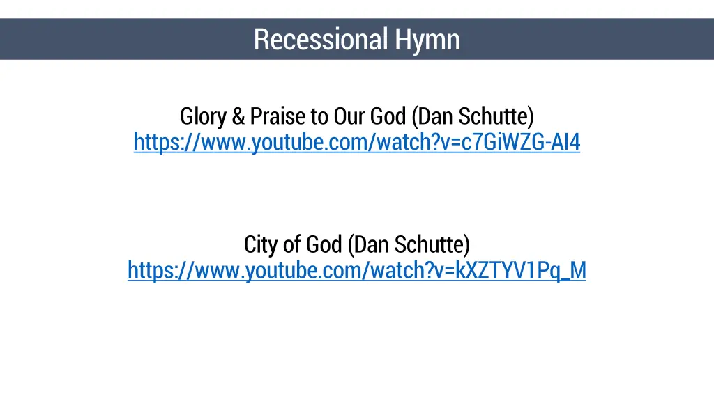 recessional hymn