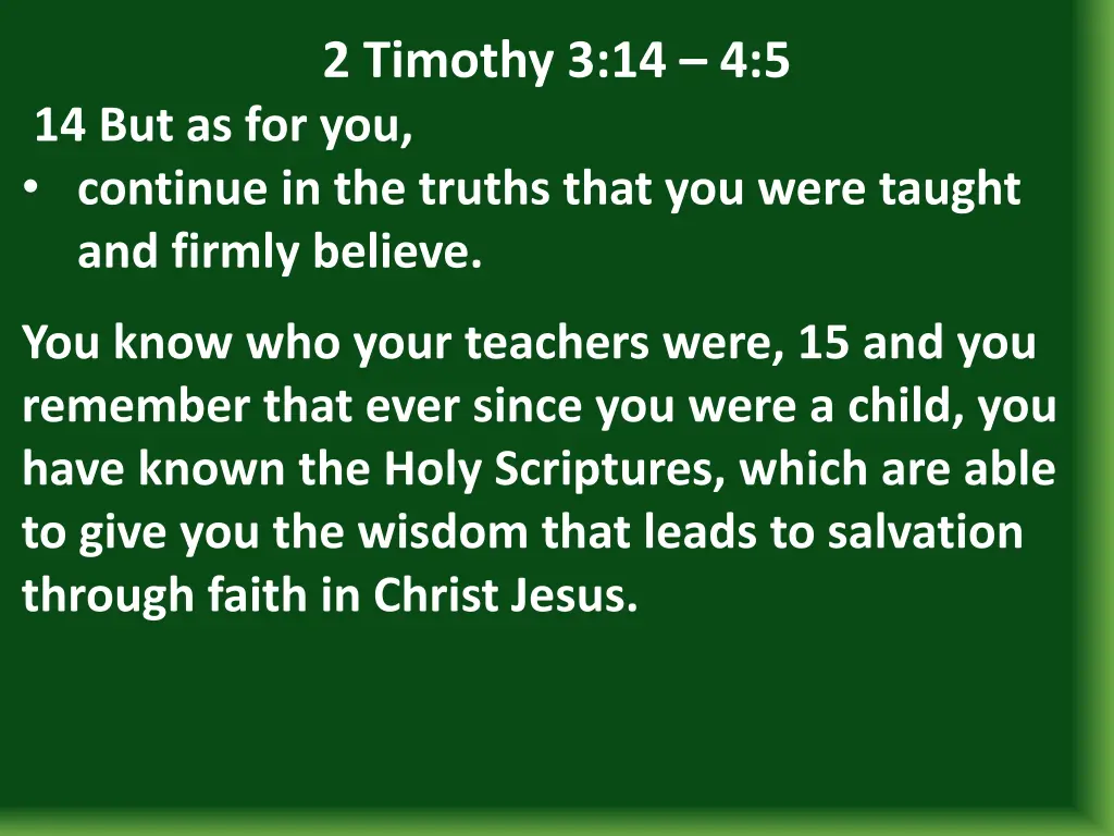 2 timothy 3 14 4 5