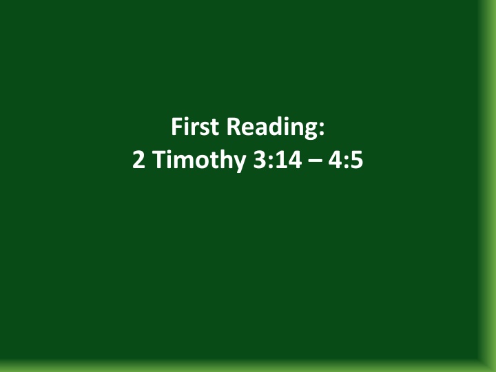 first reading 2 timothy 3 14 4 5