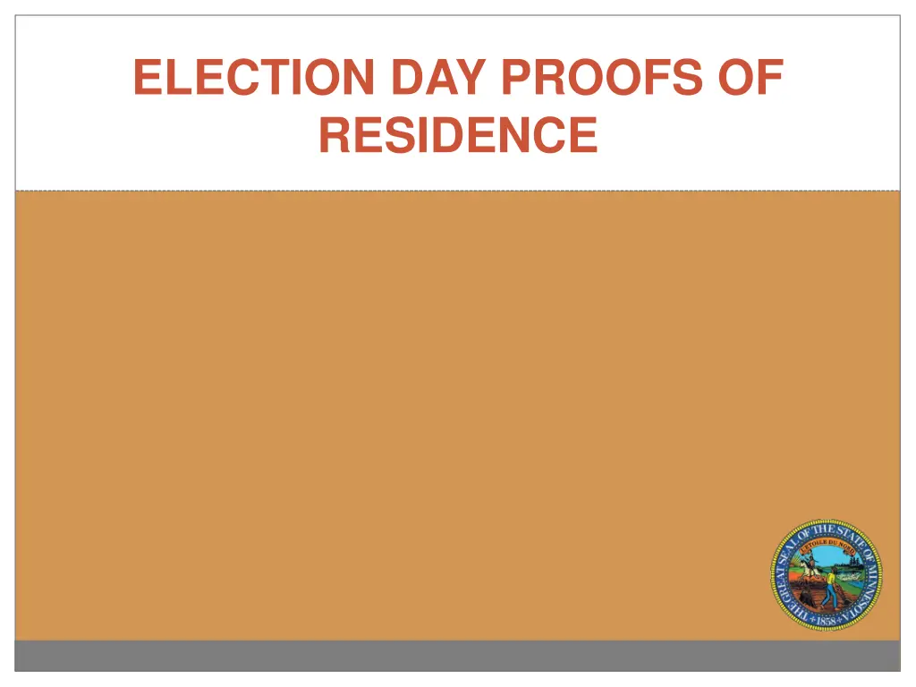 election day proofs of residence