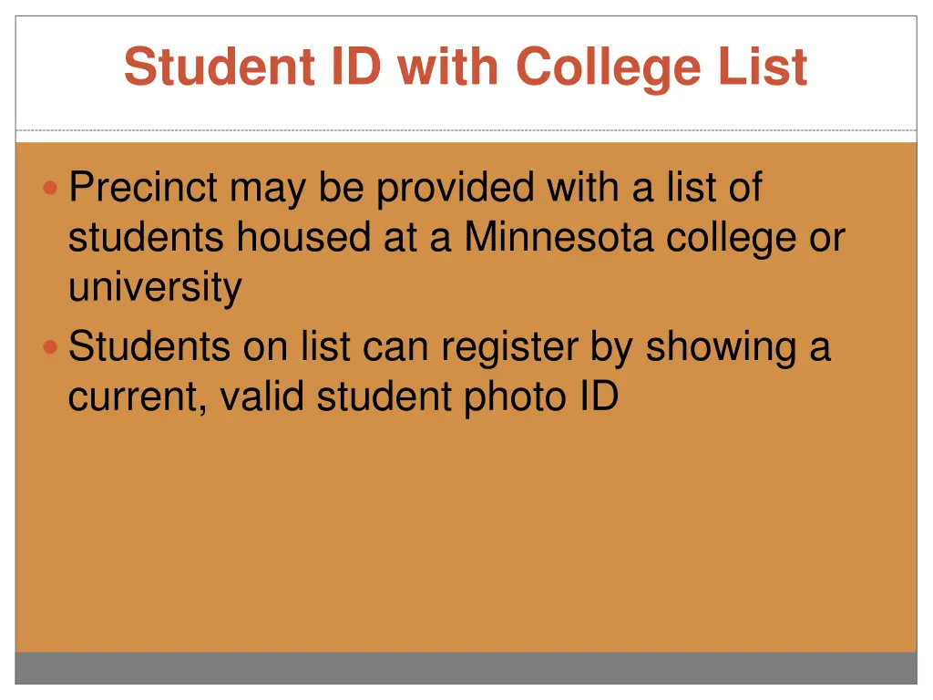 student id with college list