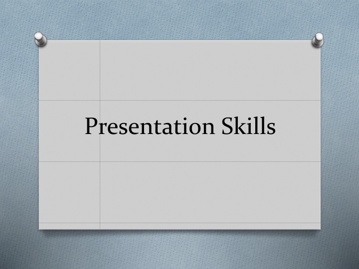 presentation skills