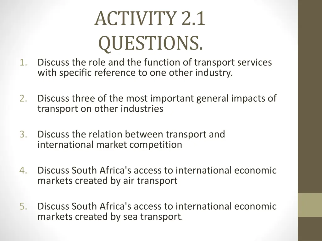 activity 2 1 questions discuss the role