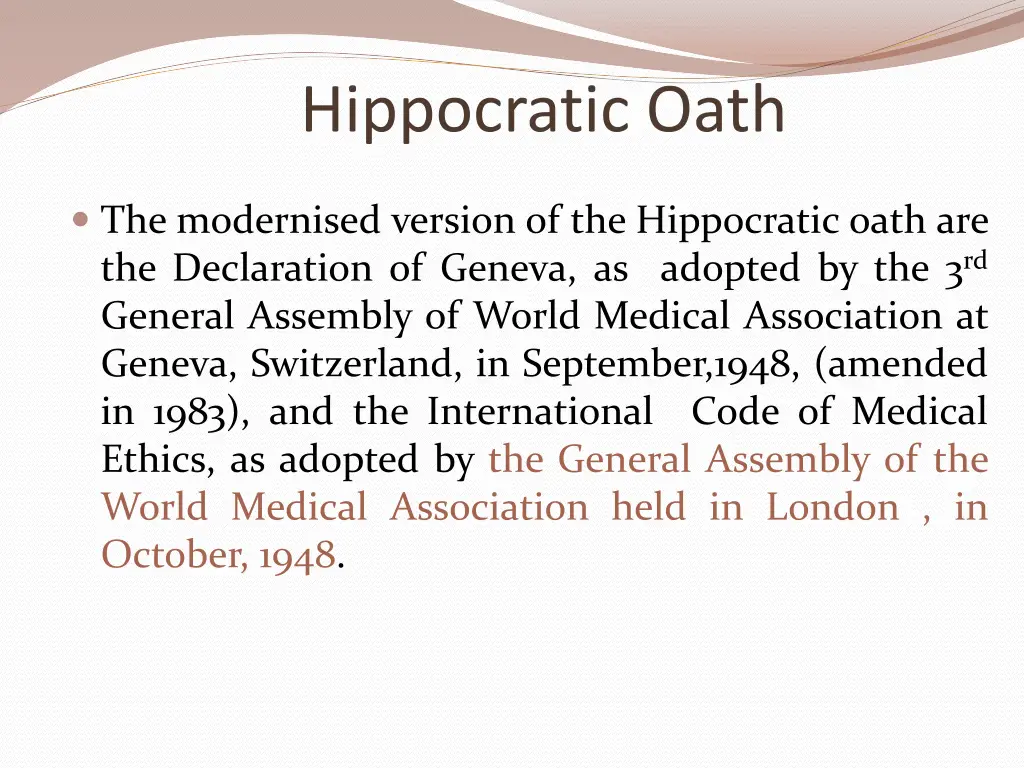 hippocratic oath