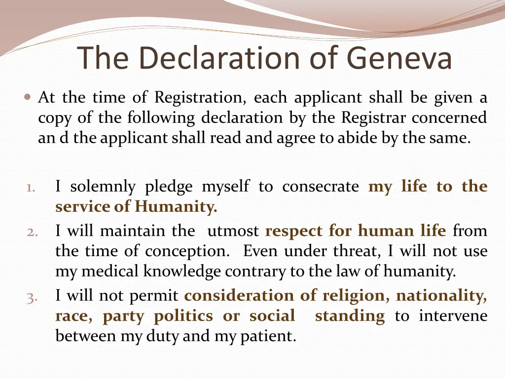 the declaration of geneva