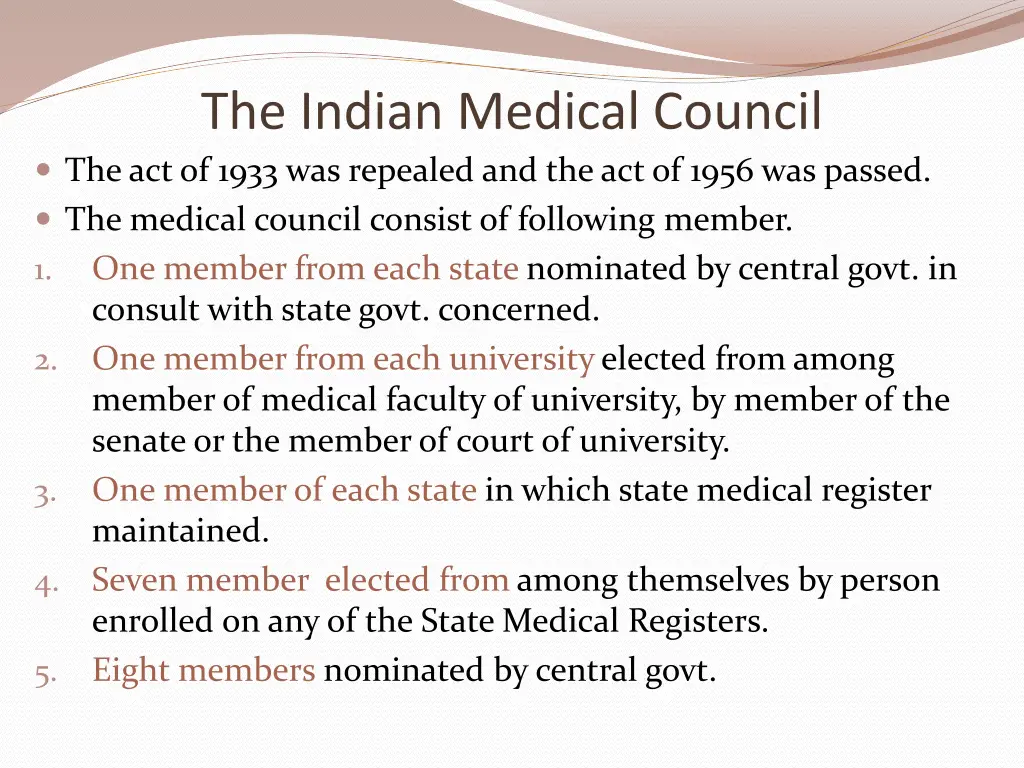 the indian medical council the act of 1933