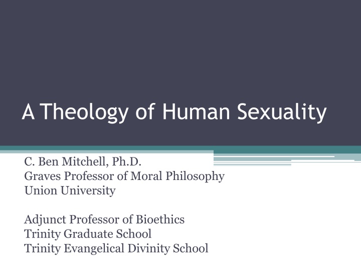 a theology of human sexuality