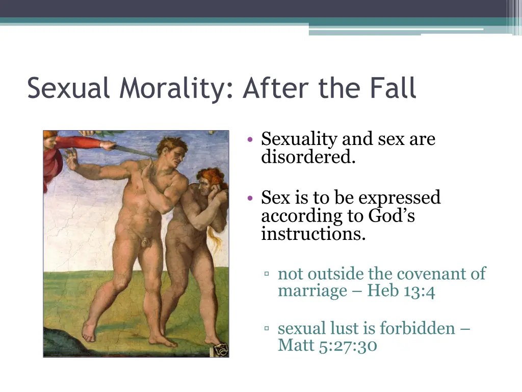 sexual morality after the fall