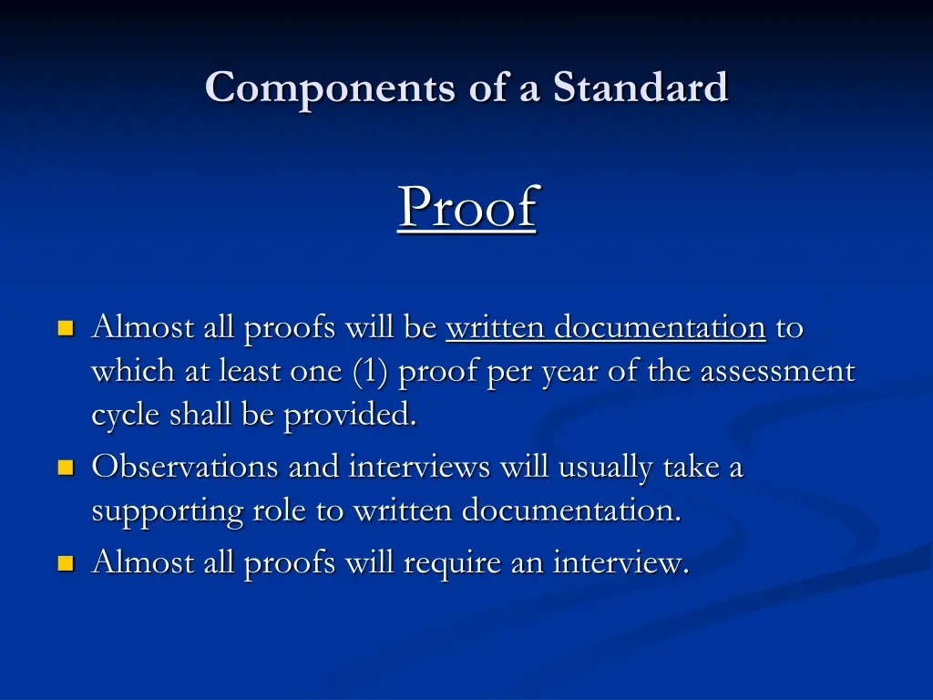 components of a standard 8