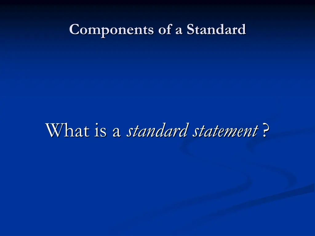 components of a standard 9