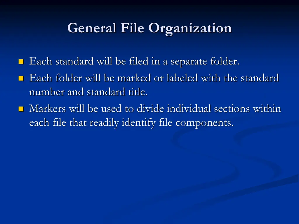 general file organization