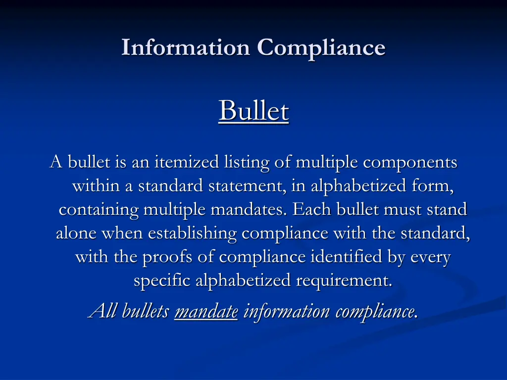 information compliance 1