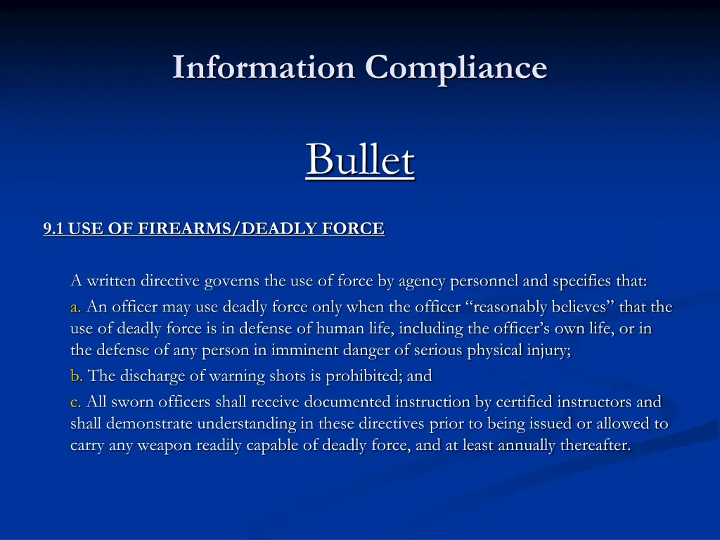 information compliance 2