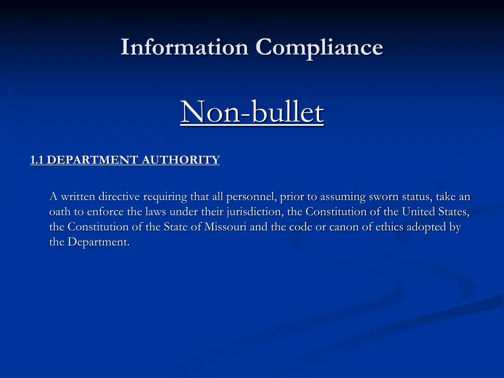 information compliance 7