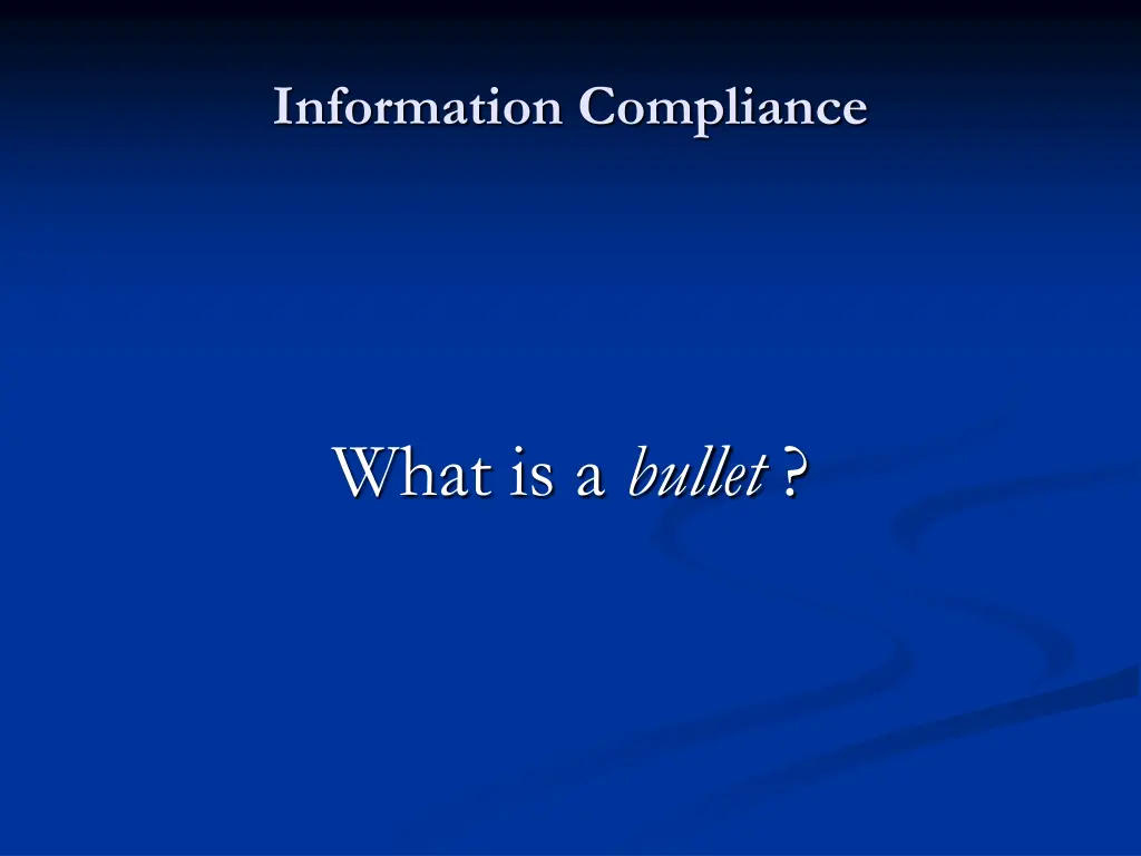 information compliance