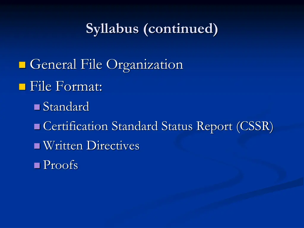 syllabus continued 1