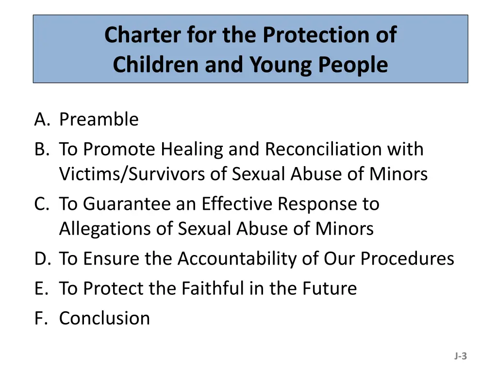 charter for the protection of children and young