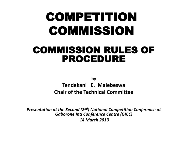 competition competition commission commission