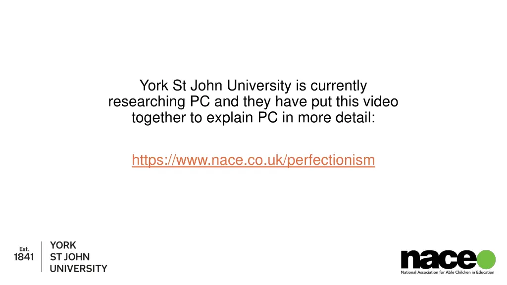 york st john university is currently researching