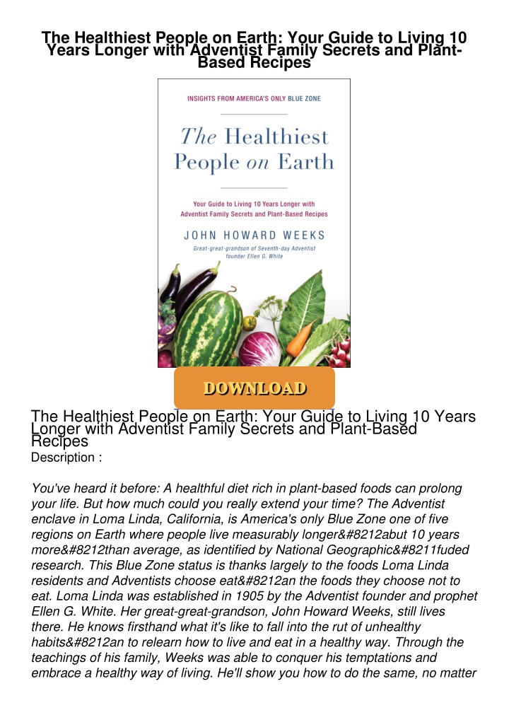 the healthiest people on earth your guide