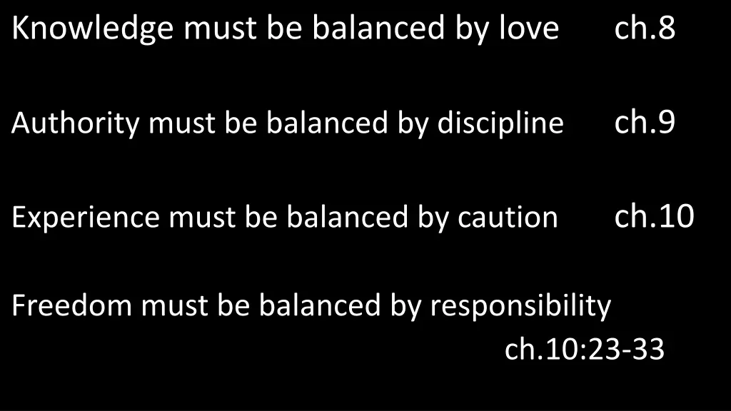 knowledge must be balanced by love