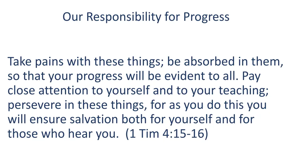 our responsibility for progress 1