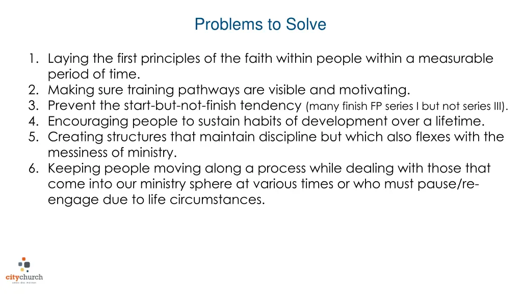 problems to solve