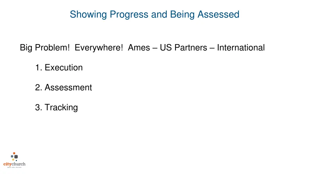 showing progress and being assessed 2