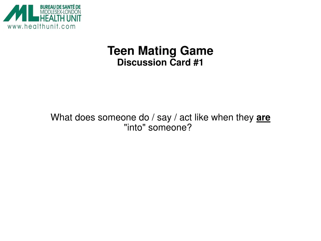 teen mating game discussion card 1 1