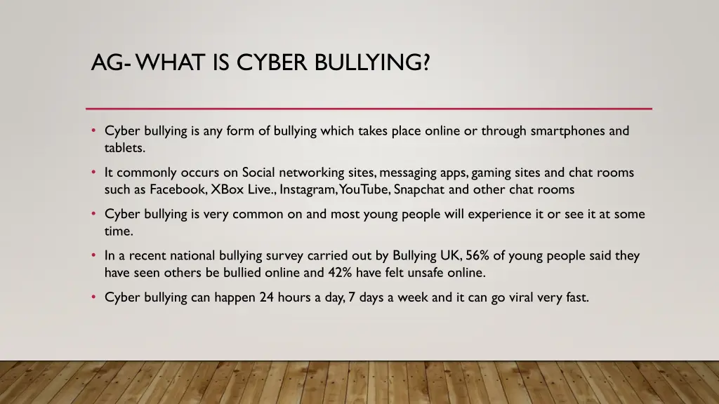 ag what is cyber bullying