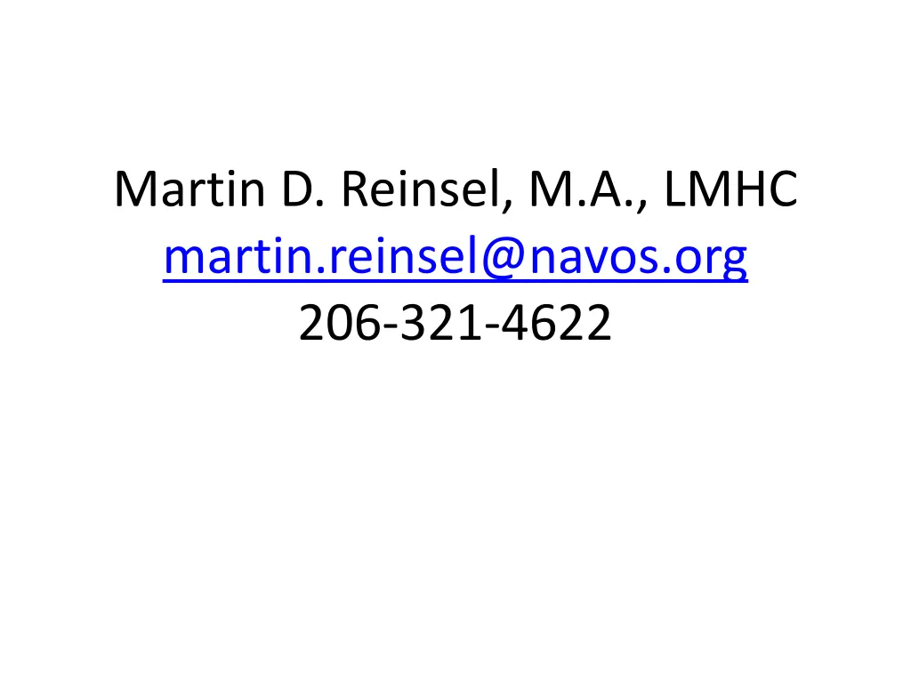 martin d reinsel m a lmhc martin reinsel@navos