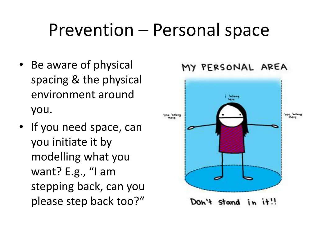 prevention personal space