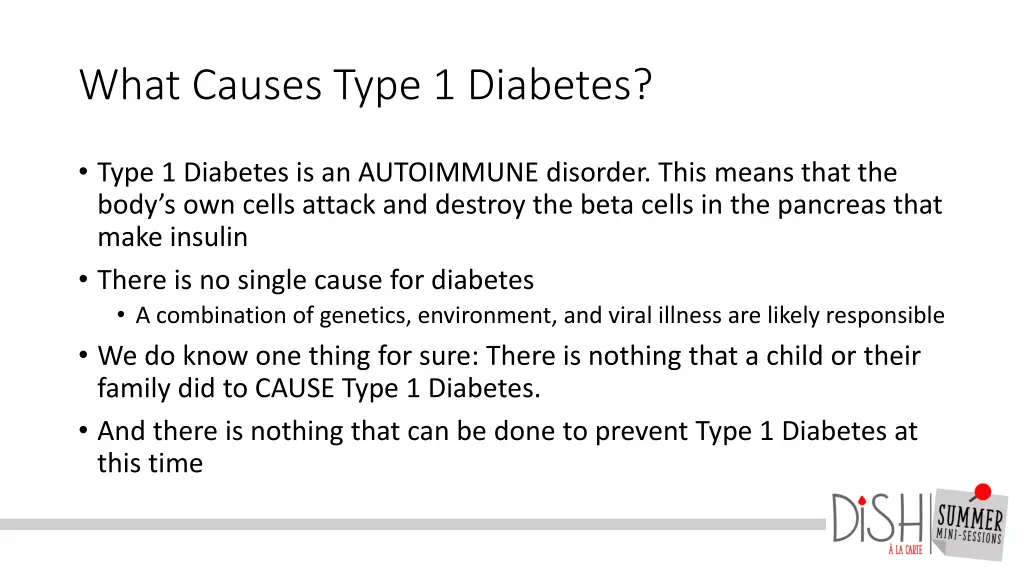 what causes type 1 diabetes