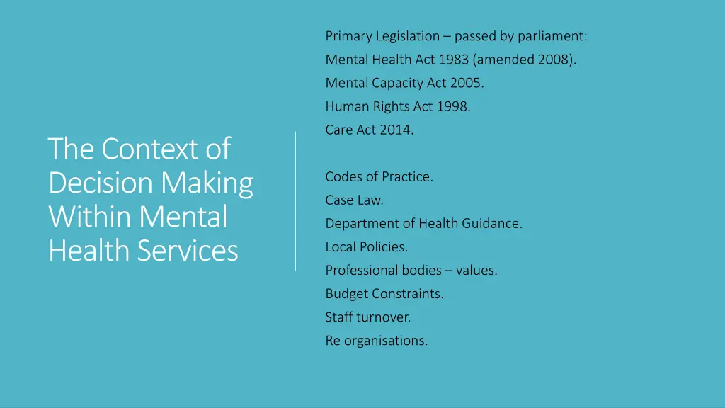 primary legislation passed by parliament