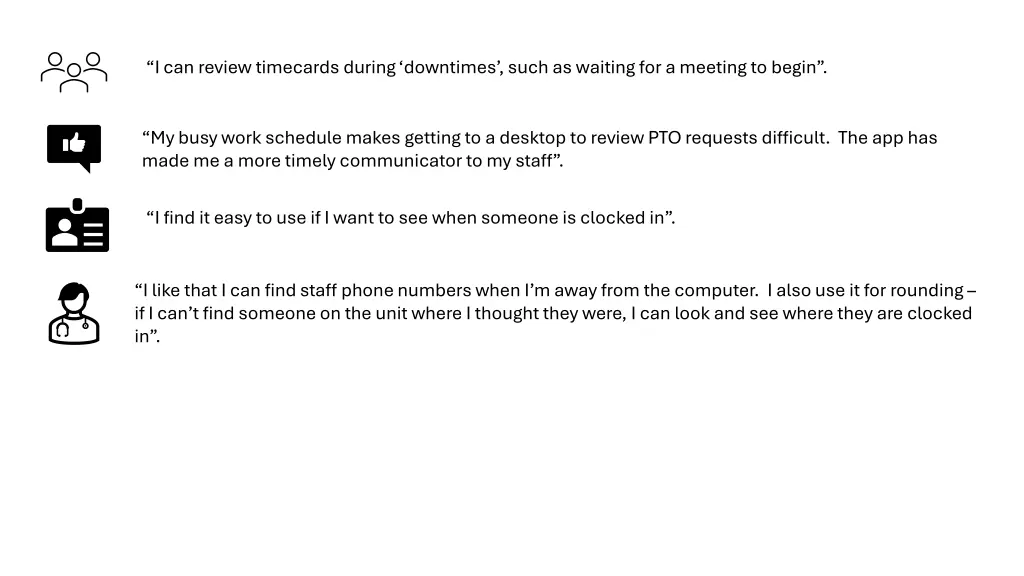 i can review timecards during downtimes such