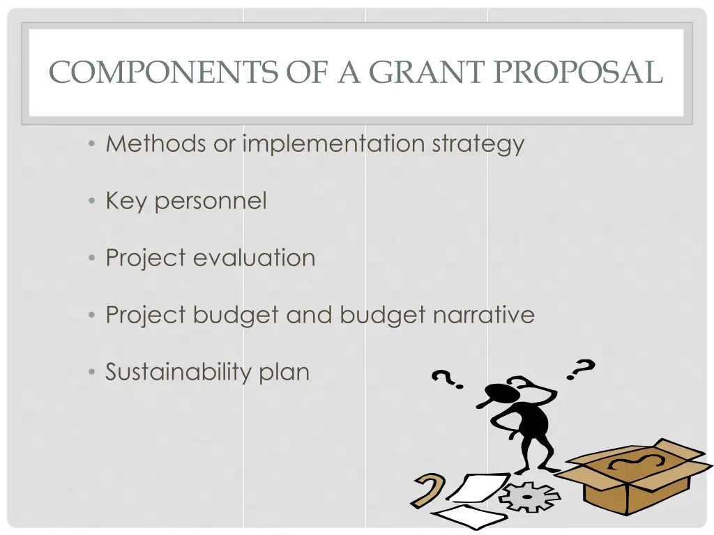 components of a grant proposal 1