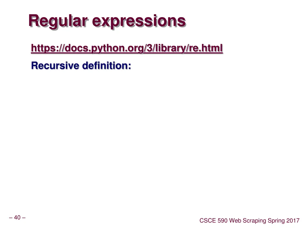 regular expressions