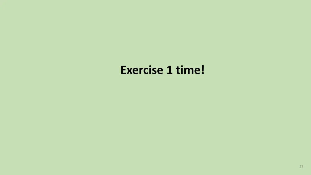 exercise 1 time