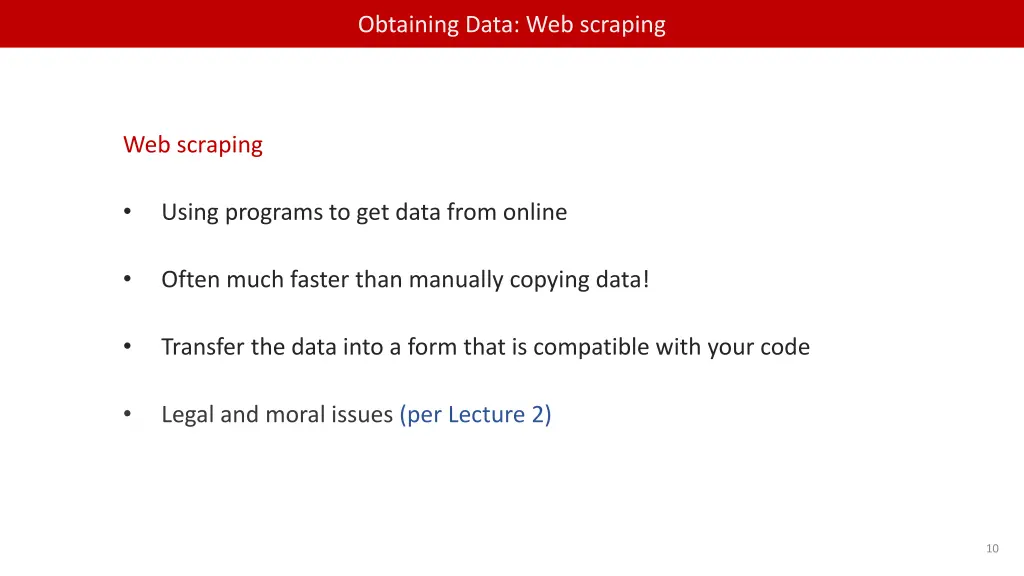 obtaining data web scraping