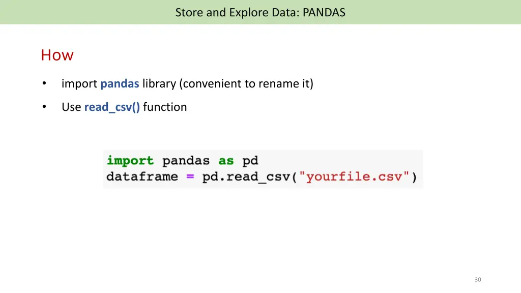 store and explore data pandas 1