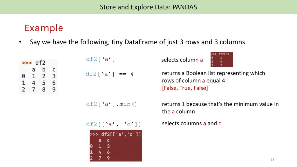 store and explore data pandas 3