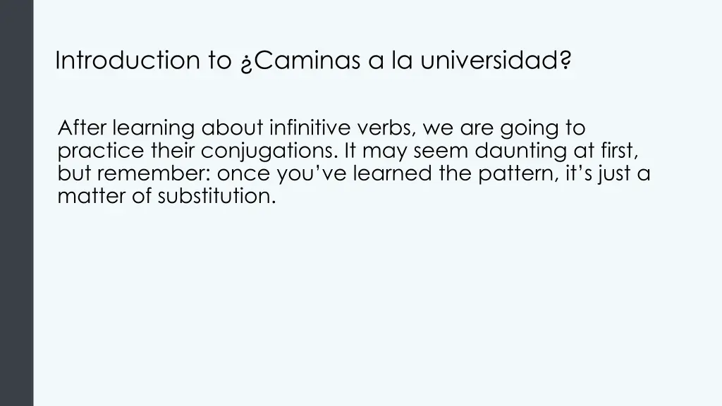 introduction to caminas a la universidad