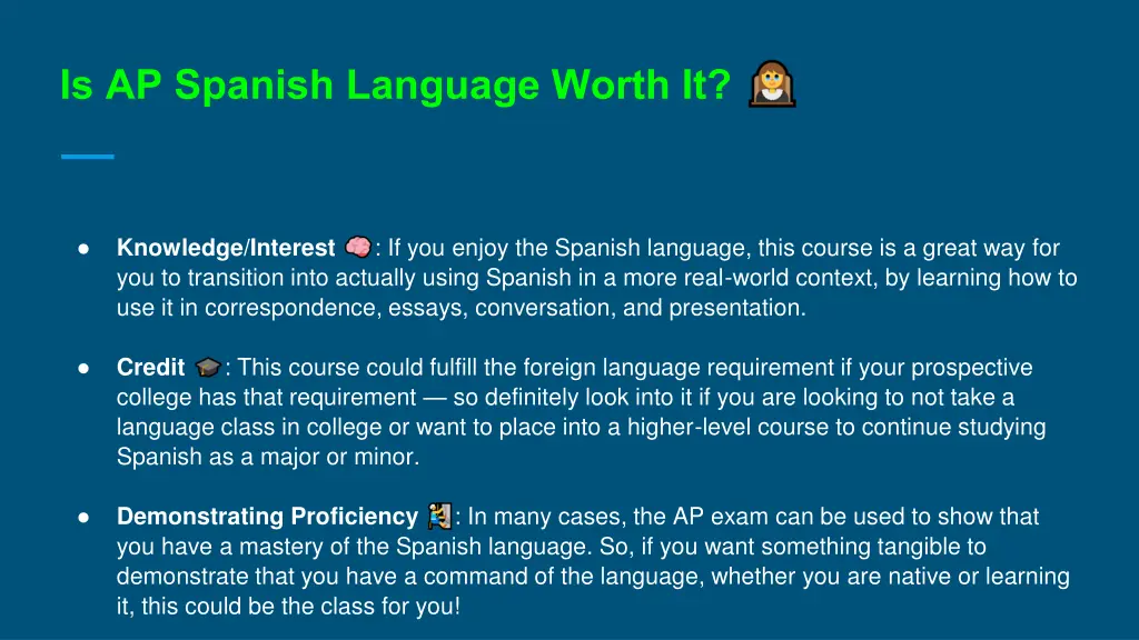 is ap spanish language worth it