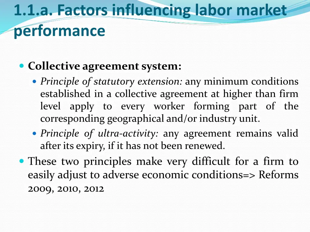 1 1 a factors influencing labor market performance 1