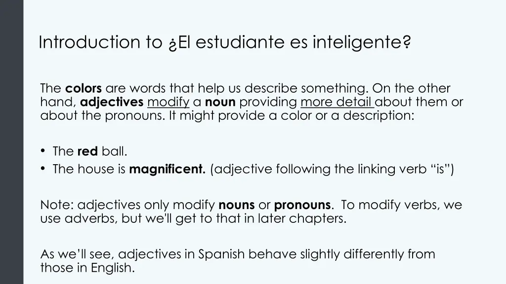 introduction to el estudiante es inteligente