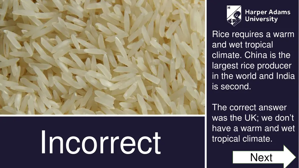 rice requires a warm and wet tropical climate