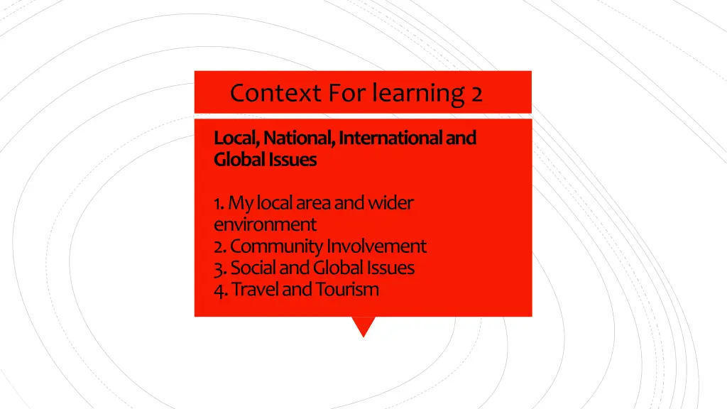 context for learning 2