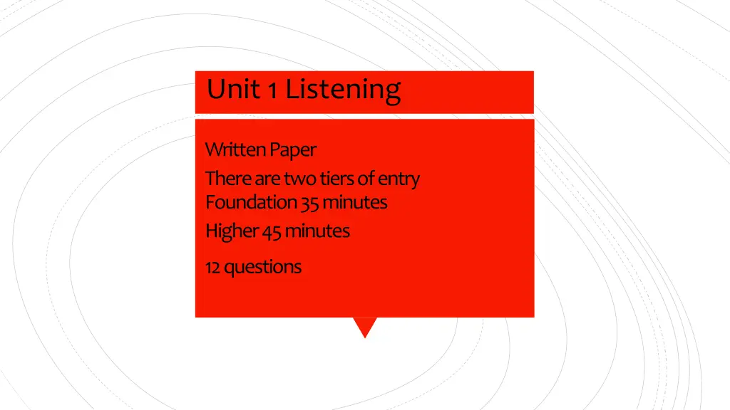 unit 1 listening