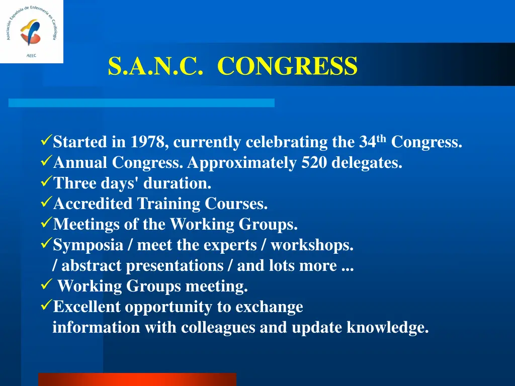 s a n c congress