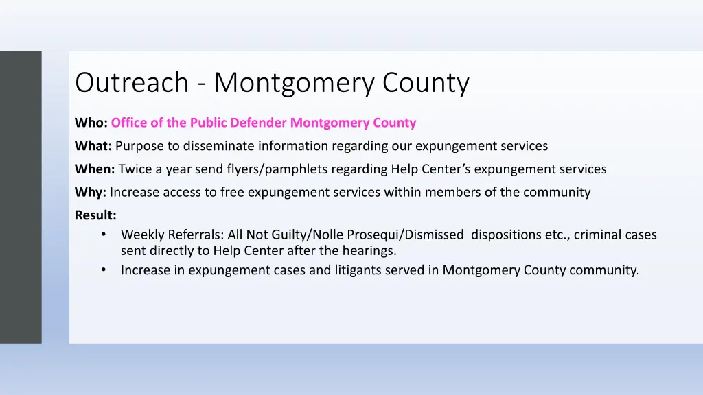 outreach montgomery county